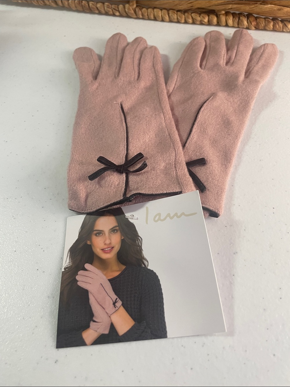 Kohl's Women’s Pink Bow Accent Gloves